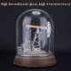 mechanical miniature oil pump jack oil derrick model that works with dust cover