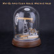 mechanical miniature oil pump jack oil derrick model that works with dust cover