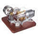 mechanical music box powered stirling engine model toy