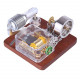 mechanical music box powered stirling engine model toy