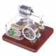 mechanical music box powered stirling engine model toy