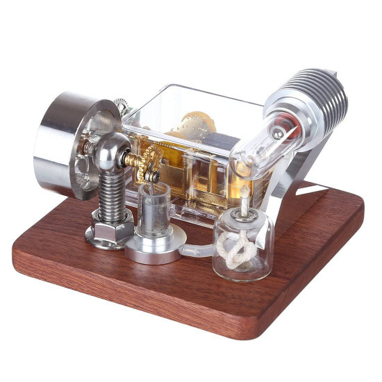 mechanical music box powered stirling engine model toy