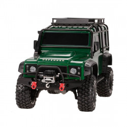 metal front bumper with 2 led lights remote control electric winch for 1/10 traxxas trx-4 scx10ii 90046