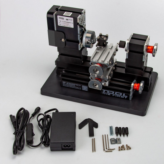 metal lathe machiningtool assembly model kits with base