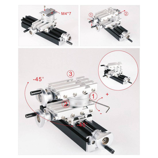 metal lathe machiningtool assembly model kits with base