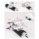 metal lathe machiningtool assembly model kits with base