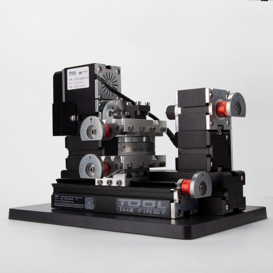 metal lathe machiningtool assembly model kits with base