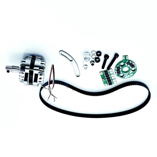 micro electric dc generator model kit with voltage regulator & belt for cison v8 engine model