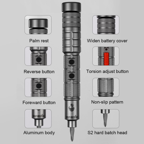 mini electric screwdriver precision repair tool kit for model engine 34-in-1