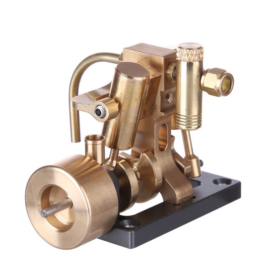 mini inline double-cylinder swing steam engine model (without boiler)