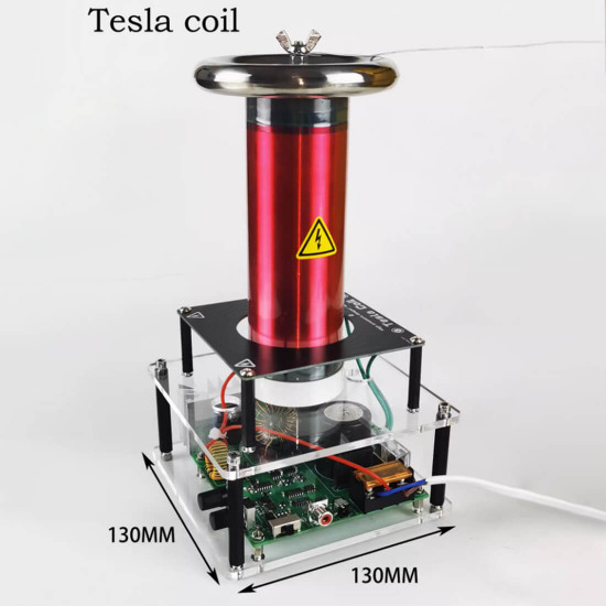 mini music tesla coil with arc experimental science toy 60hz