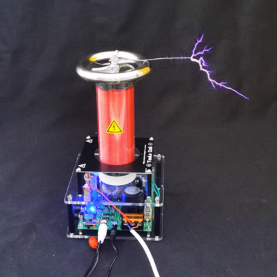 mini music tesla coil with arc experimental science toy 60hz