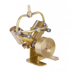 mini steam engine model v-shape pure copper double cylinder engine kit creative gift