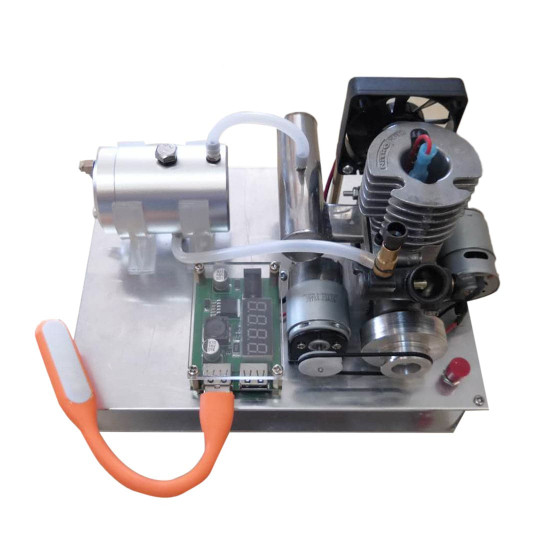 modified 2 stroke single cylinder air-cooled gasoline engine 12v generator one key electric start