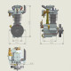 musa fv1a kw-ohv 7cc air-cooled ohv four-stroke single-cylinder gasoline engine model pre-order