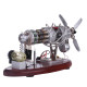 new 16 cylinder swash plate stirling engine butane generator upgrade model with digital display voltage meter