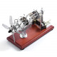 newest version 16 cylinder dual fuel bottle hot air motor generator creative stirling engine model toy