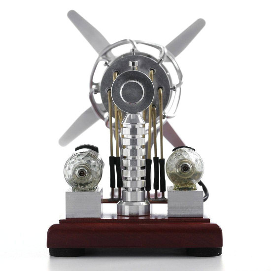 newest version 16 cylinder dual fuel bottle hot air motor generator creative stirling engine model toy