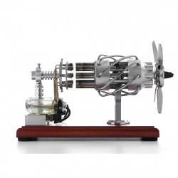 newest version 16 cylinder dual fuel bottle hot air motor generator creative stirling engine model toy
