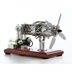 newest version 16 cylinder dual fuel bottle hot air motor generator creative stirling engine model toy