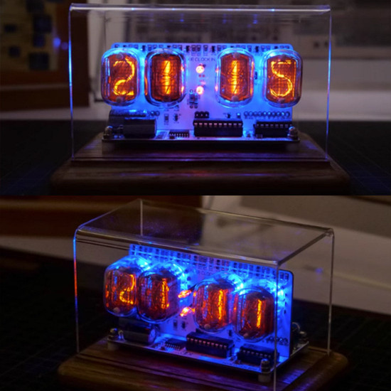 nostalgic nixie vacuum tube clock in-12 retro electronic clock