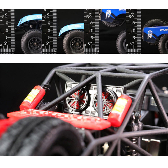 oh32x02 1/32 rwd rc car 2.4g rc electric straight bridge off-road short truck model - frame kit version