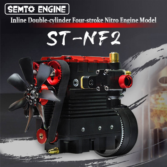 semto engine st-nf2 diy build a nitro 4 stroke 2 cylinder engine kit that runs- fs-l200ac