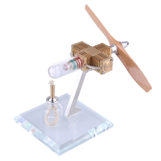 propeller aircraft head shape pocket stirling engine model toy