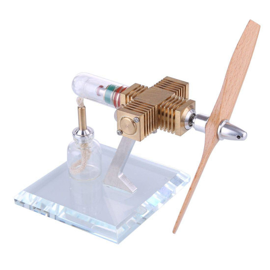 propeller aircraft head shape pocket stirling engine model toy