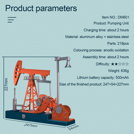 pumping unit model diy metal working pump jack assembly kit 219pcs