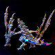 punk style dragon model with skeleton wings 3d diy metal model kits 1390+pcs