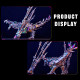 punk style dragon model with skeleton wings 3d diy metal model kits 1390+pcs