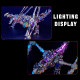 punk style dragon model with skeleton wings 3d diy metal model kits 1390+pcs