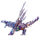 punk style dragon model with skeleton wings 3d diy metal model kits 1390+pcs