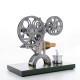 retro stirling engine motor external combustion engine science educational model decoration with metal base