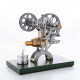 retro stirling engine motor external combustion engine science educational model decoration with metal base