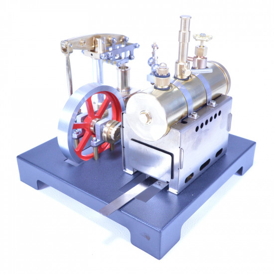 retrol diy steam beam engine model with boiler & centrifugal flyball governor model assembly kit