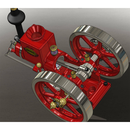 retrol hm-01 7cc model hit and miss 4-stroke horizontal internal combustion engine