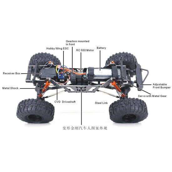 rgt 18100 trample 1/10 2.4g 4wd rc rock crawler electric off road vehicle rtr