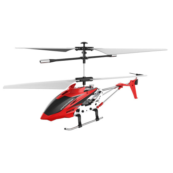 s107h 2.4g rc airplane 3ch dual-prop gyro stabilized metal aircraft with bright night navigation lights - rtf version