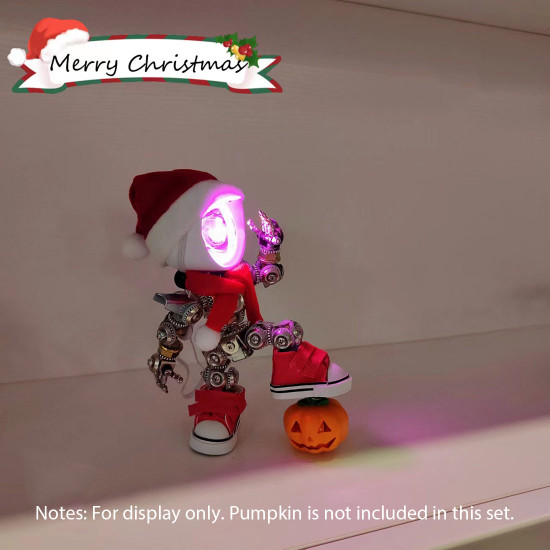 santa claus diy metal kits with colorful ambient lamp