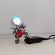 santa claus diy metal kits with colorful ambient lamp