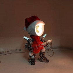 santa claus diy metal kits with colorful ambient lamp