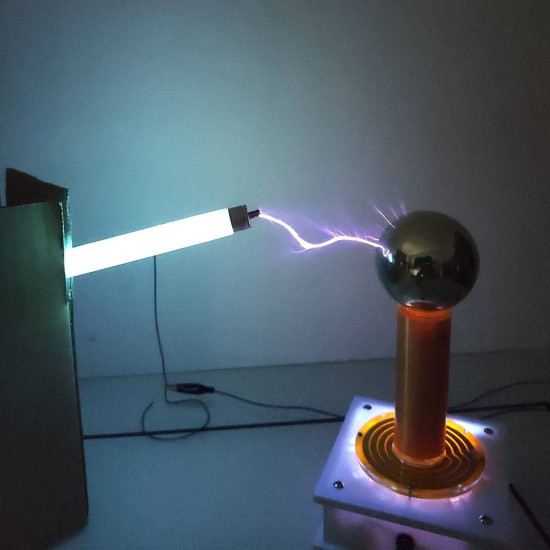 sgtc tesla coil lightning wireless light arc length 10cm