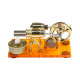 γ-shape hot-air led external combustion stirling engine model