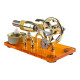 γ-shape hot-air led external combustion stirling engine model