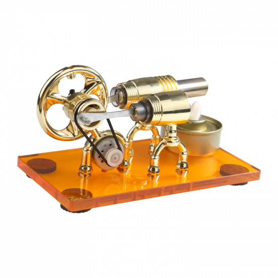 γ-shape hot-air led external combustion stirling engine model