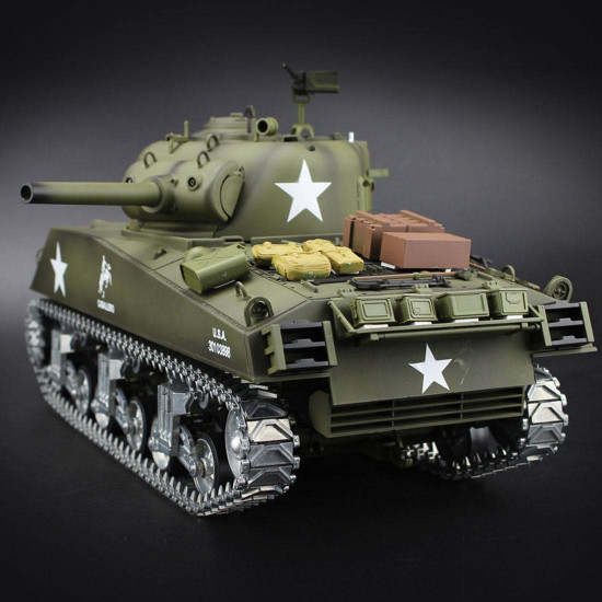 simulated 1/16 american m4a3 sherman tank 2.4g rc model military tank for sale