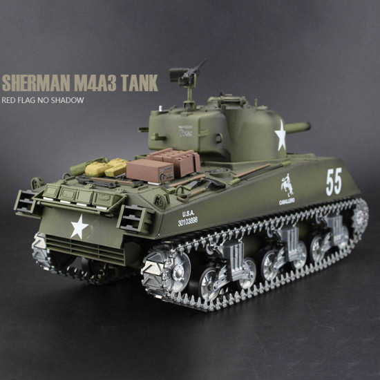 simulated 1/16 american m4a3 sherman tank 2.4g rc model military tank for sale