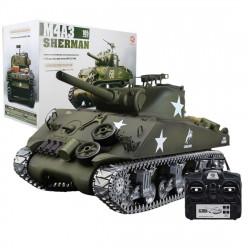 simulated 1/16 american m4a3 sherman tank 2.4g rc model military tank for sale